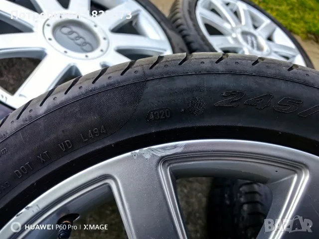 Джанти за Ауди 18 5x112 57.1 ет43 с летни гуми 245 40 18 , снимка 4 - Гуми и джанти - 50355745