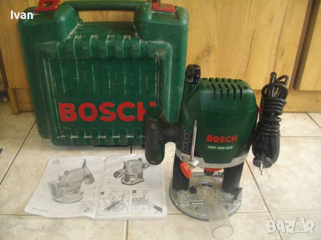 BOSCH POF 1300 ACE 1300 Вата ф8мм Оберфреза Голяма Бош ОТЛИЧНА Ход 50мм С Куфар, снимка 2 - Други инструменти - 40146608