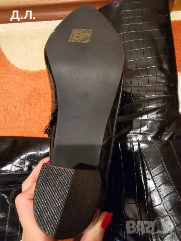 Дамски ботуши с дебел ток, снимка 3 - Дамски ботуши - 47803245