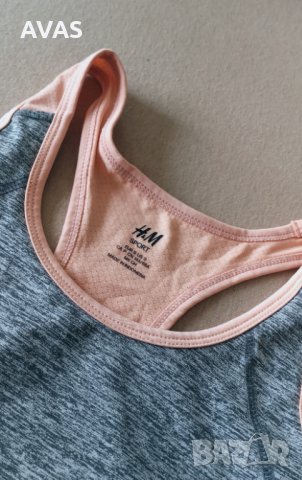 Спортен сутиен - 70% H&M S размер коралово със сиво, снимка 3 - Спортни екипи - 32363280