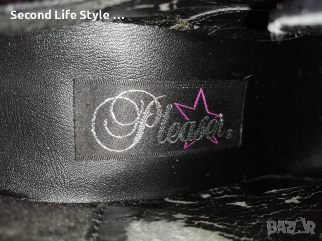 №36 Pleaser дамски обувки естествена кожа - висок ток, черен цвят, снимка 8 - Дамски елегантни обувки - 53139691