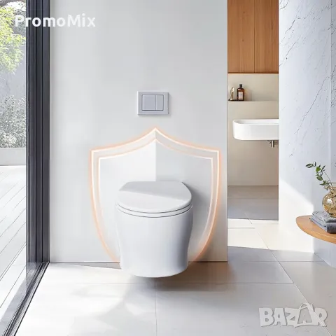 Тоалетна седалка с капак Pipishell PIBTC03 дъска за тоалетна чиния плавно затваряне WC чиния