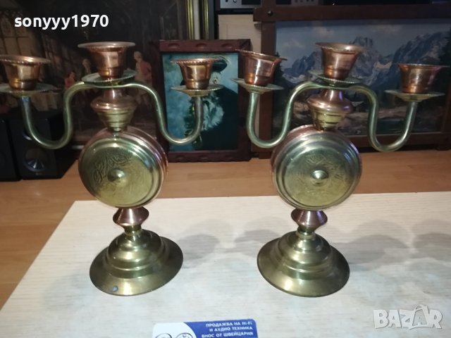 ДВА СВЕЩНИКА ОТ ФРАНЦИЯ 0801240852, снимка 11 - Антикварни и старинни предмети - 43706925