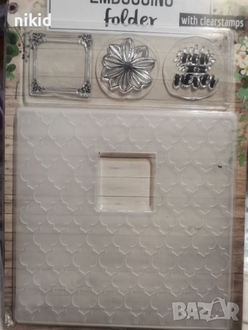 мрежа Папка за релеф обем крафт папки и силиконов гумен печат Scrapbooking декорация