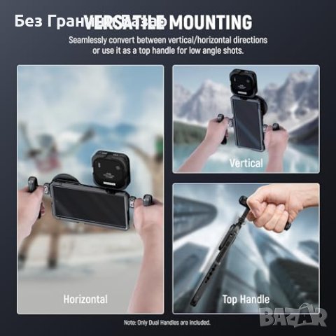 Нов 360° Въртящи Се Дръжки за Снимане Видео iPhone Samsung - NEEWER, снимка 3 - Друга електроника - 43560741