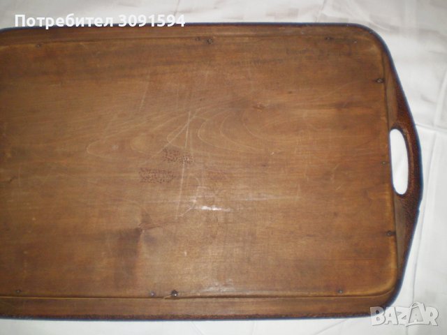 19 ти век ръчно изработен дървен поднос с дръжки пирография, снимка 7 - Антикварни и старинни предмети - 44002421