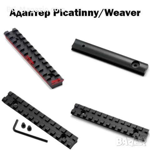 Уивър база адаптер пикатини за гладкоцевна ловна пушка въздушна оръжие еърсофт Picatinny Weaver