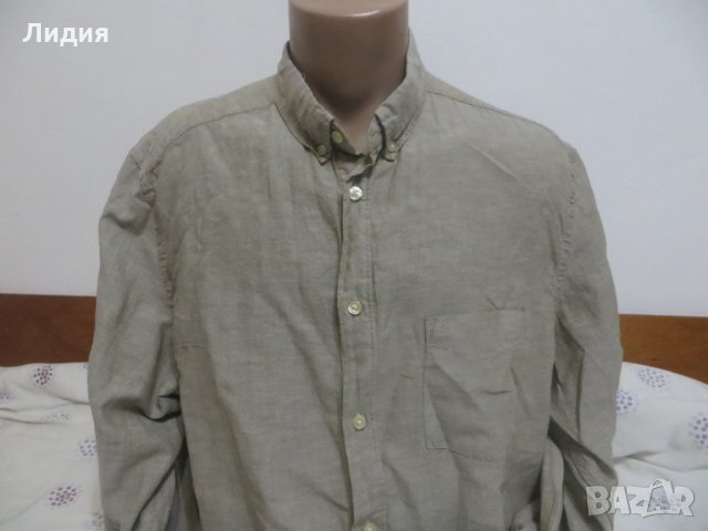Мъжки ризи с дълъг ръкав с лен H&M, снимка 2 - Ризи - 27444625