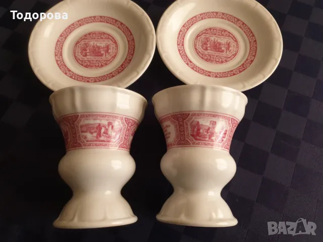 Комплект порцеланови чаши за Rüdesheimer Kaffee -Heinrich , снимка 5 - Сервизи - 49245938