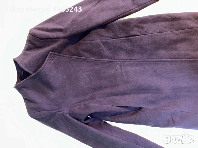 Лилаво дамско асиметрично елегантно палто размер М, снимка 7 - Палта, манта - 52617738