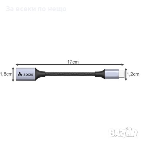 USB C към USB 3.0 адаптер, снимка 6 - USB кабели - 43339307