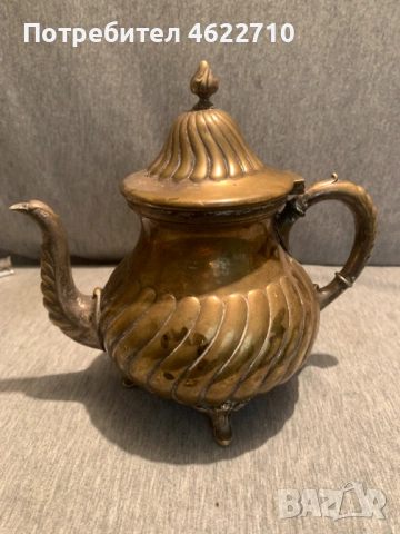 бронзов чайник , снимка 2 - Антикварни и старинни предмети - 53487442