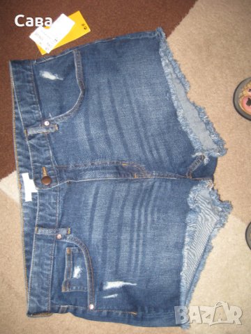 Къси дънки H&M  дамски,Л, снимка 2 - Дънки - 37276568