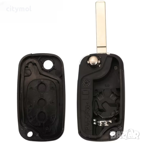 Кутийка за ключ изкачащо острие с 2 бутона за Renault Clio, Kangoo, Master, Modus, Twingo, HU83, снимка 3 - Аксесоари и консумативи - 52674715