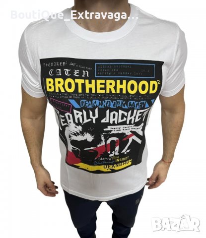 Мъжка тениска Dsquared Brotherhood White !!!, снимка 2 - Тениски - 39337923