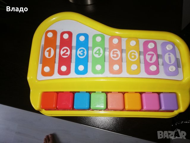Музикален инструмент 2 в 1 - ксилофон и пиано, снимка 3 - Музикални играчки - 38767641