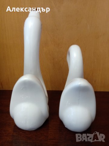 Порцеланова фигура на лебеди, снимка 7 - Антикварни и старинни предмети - 43886989