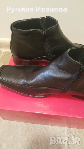 Красиви боти от естествена кожа, FRONT, снимка 1