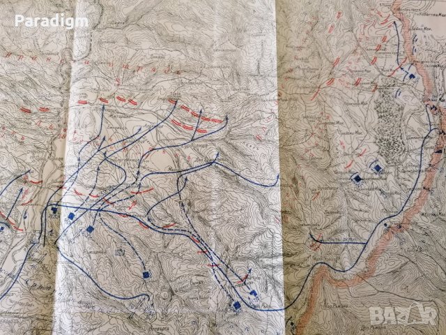 Стара карта | 3-та Балканска дивизия на 15-ти и 16-ти октомври 1915г., снимка 7 - Други ценни предмети - 27515572