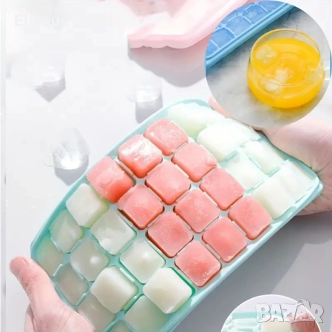 Силиконова форма за кубчета лед с прозрачен капак, снимка 9 - Други - 52862414