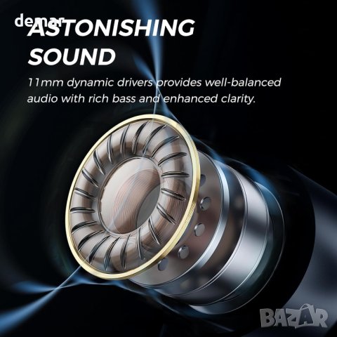 Bluetooth 5.3 слушалки TONEMAC U8, IPX7, 15 часа батерия, зелени, снимка 2 - Bluetooth слушалки - 43581330