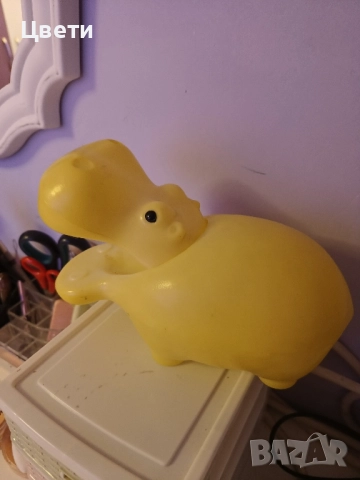 Стара руска играчка хипопотам с отваряща се уста, снимка 2 - Колекции - 51526681