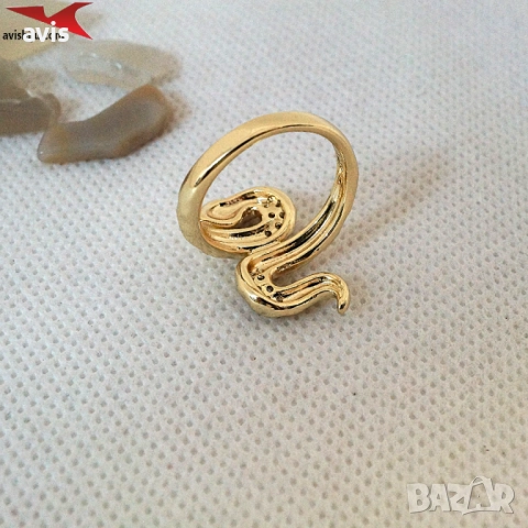 Пръстен с 14К златно покритие 224840, снимка 3 - Пръстени - 52946616