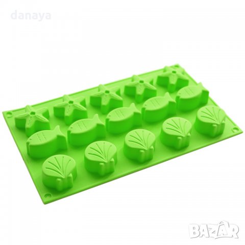 1476 Силиконова форма за бонбони и дребни сладки морско дъно, снимка 3 - Форми - 28639126