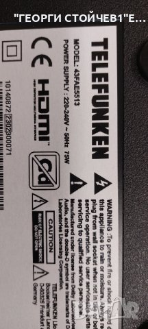 43FAE5513  17MB186TC  17IPS62  PT430CT03-14-C-4  VES430UNDH-2D-N44  RF-FU430007AF30-0701 A1, снимка 2 - Части и Платки - 44014891