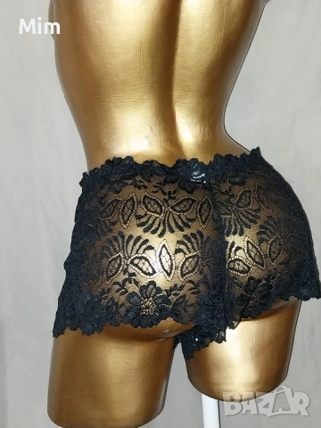 XL Черна дантелена бразелиянка/ боксер /