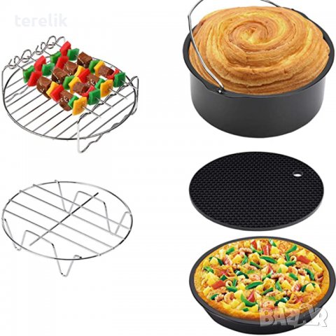 Нови Универсален Комплект аксесоари 11 части за въздушен фритюрник air fryer от вносител., снимка 17 - Фритюрници - 39846313