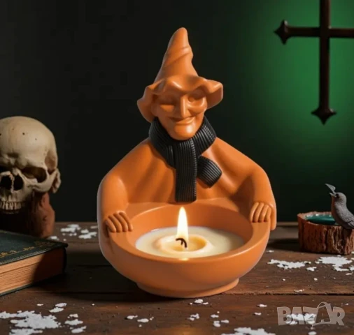 Молд кашпа вещица Хелоуин , снимка 2 - Форми - 51291242