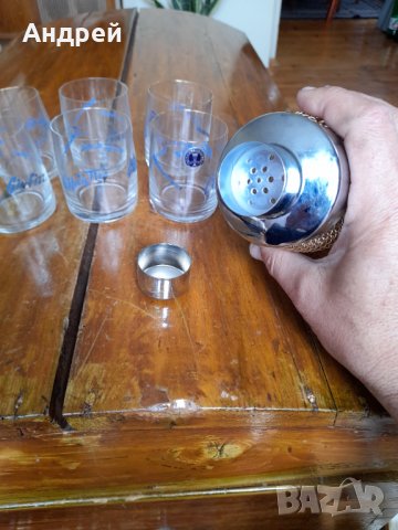 Стар комплект за шейк,шейкър, снимка 6 - Антикварни и старинни предмети - 32722185