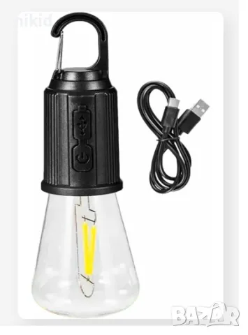 Соларна къмпинг лампа крушка преносима зареждаща се