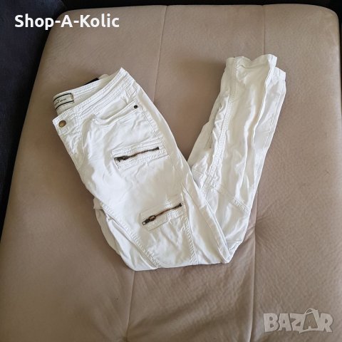 Original BY MALENE BIRGER Stretch Cotton Zip Cuff White Trousers Pants, снимка 2 - Панталони - 38574791