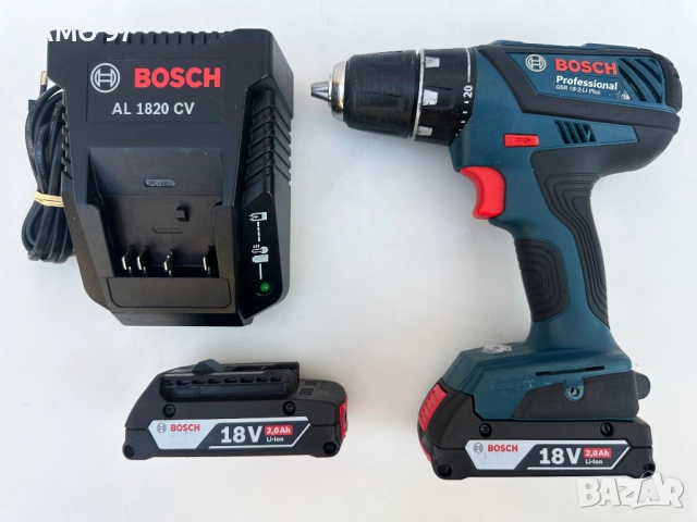 Bosch GSR 18V-2-Li Plus - Акумулаторен винтоверт комплект, снимка 1