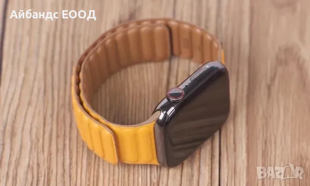 Кожена каишка с магнит за Apple Watch ULTRA/SE/10/9/8/7/6/5, снимка 8 - Каишки за часовници - 49456435