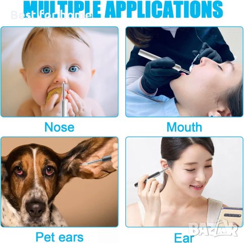 BEBIRD R1 Ендоскоп с камера,1080P HD отоскоп Безжичен уред за почистване на уши, снимка 4 - Други - 42937287