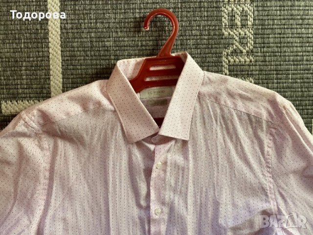 Мъжка риза бледорозова, снимка 2 - Ризи - 43914452