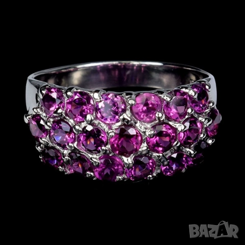 925 себърени пръстени с рубин, перидот, кианит, родолит гранат, танзанит, турмалин, снимка 7 - Пръстени - 51757015