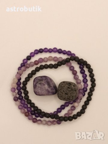 Комплект 3 енергийни гривни /от естествени камъни/, снимка 3 - Гривни - 43256540