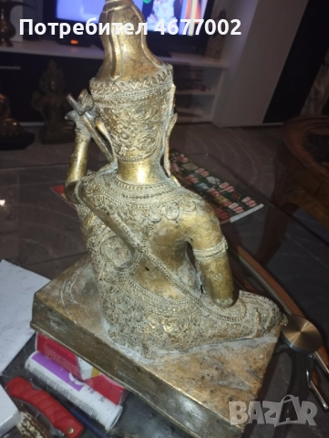 Много стара бронзова статуетка, снимка 8 - Антикварни и старинни предмети - 52844167