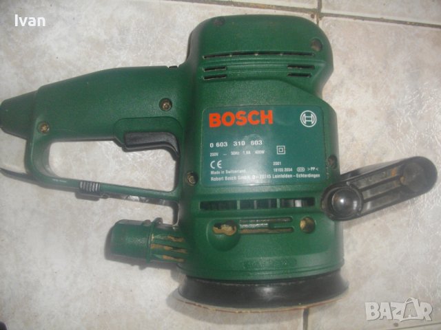Made in Switzerland-BOSCH PEX400-Швейцарски Кръгъл Ексцентър Виброшлайф-Почти Нов-400 Вата/ф125мм, снимка 14 - Други инструменти - 43526244