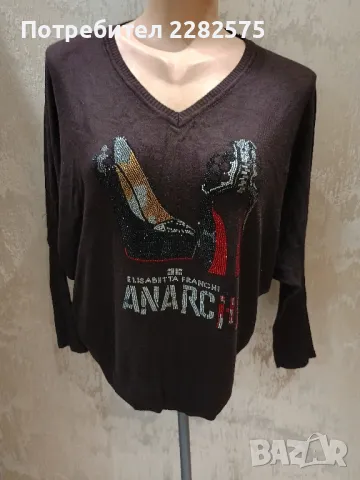 Мека дамска блузка ХЛ/ХХЛ размер , снимка 3 - Блузи с дълъг ръкав и пуловери - 47581521