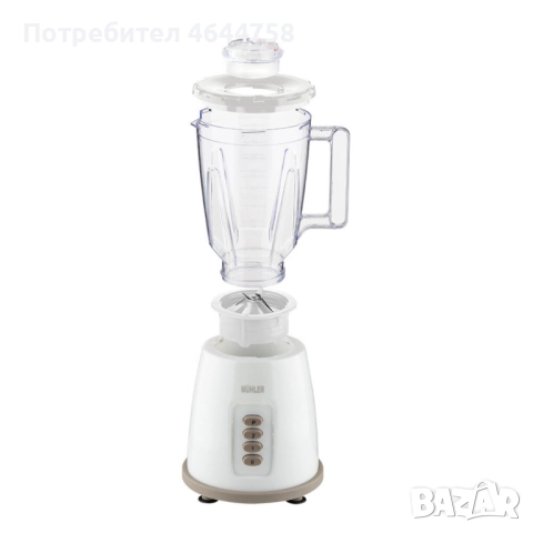 Блендер, 500W, 1.5 л, пласт.кана, сив, снимка 3 - Кухненски роботи - 52339350