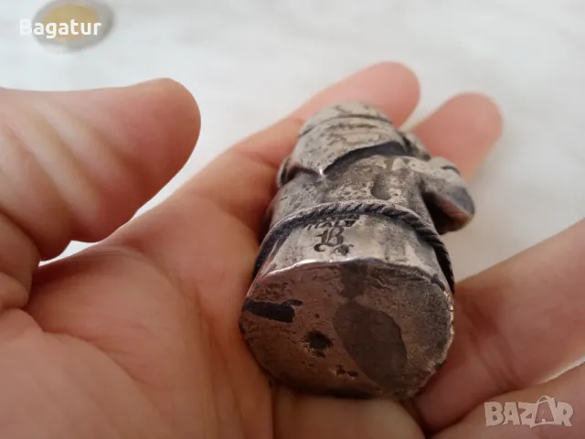 Фигура,маркирана,Италия,монах пеещ,винтидж,Italy, Pewter, снимка 7 - Антикварни и старинни предмети - 48489728