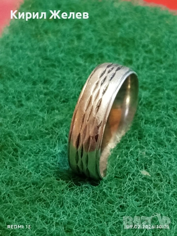 Стилно ретро орнаментиран сребърен пръстен майсторска изработка 51819, снимка 7 - Пръстени - 53410245