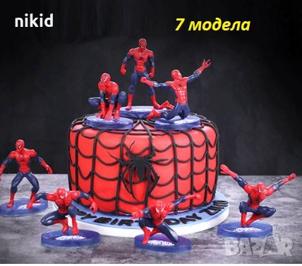 Спайдермен  спайдърмен spiderman спайдър мен спайдер пластмасова фигурка PVC за игра и торта топер, снимка 3 - Фигурки - 21183299