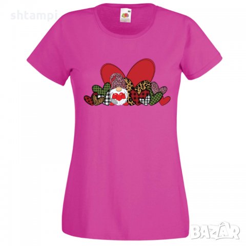 Дамска тениска Love Gnome Valentine's 14, снимка 9 - Тениски - 35552163