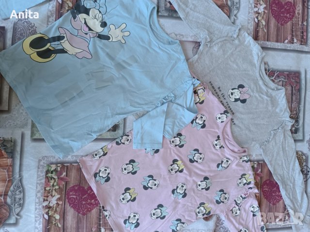 блузки с Мини Маус  5/6 г нови на Джордж 